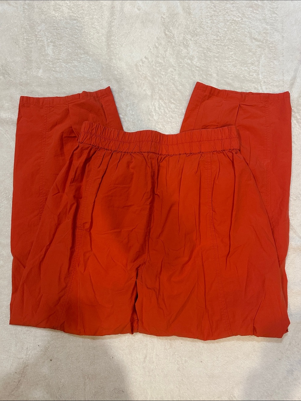 Eileen Fisher Organic Cotton Orange Lantern Pants XXS Barrel Pants Pull On - Picture 8 of 8